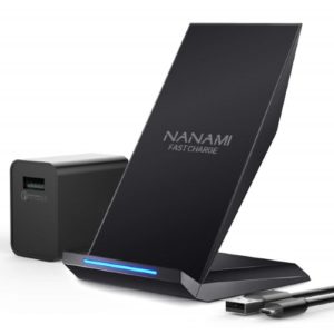 NANAMI Fast Wireless Charger Qi Ladegerät mit Quick Charge 3.0 Adapter