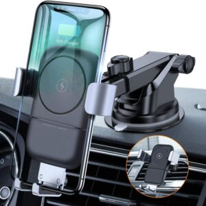 Qi Auto Wireless Charger Handy Halterung Induktions Ladegerät Clamping KFZ DHL 