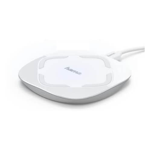 Hama QI - FC 5" Indoor White Mobilgerät Ladegerät | für Smartphones | USB, 2A, kabelloses Laden, weiß